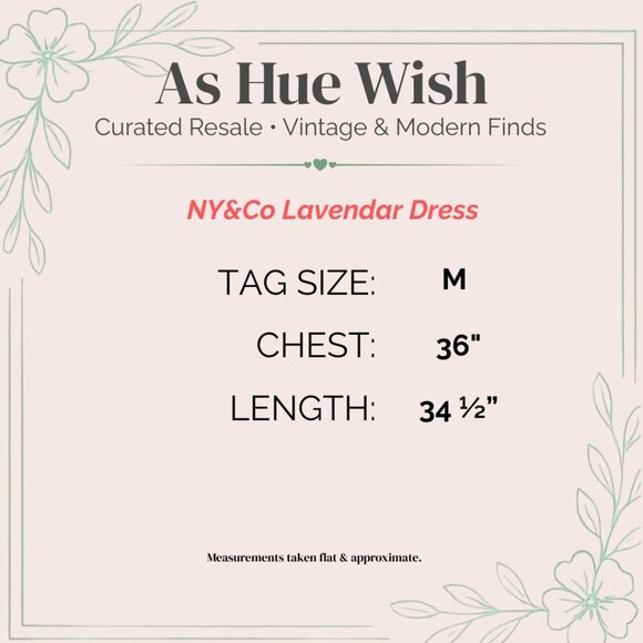 NY&Co Lavender Belted Mock Neck Sheath Dress Sleeveless Lilac Size M - Picture 7 of 9